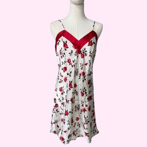 Deadstock Vintage NWT Kathy Ireland Intimates Rosette Slip w Adjustable Straps L